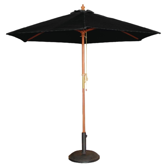 Bolero Black 3m Diameter Round Parasol