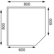 Vogue CB907 0.8m Stainless Steel Corner Unit