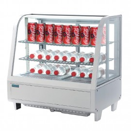 Polar 71 Can Counter Top Refrigerated Merchandiser in White