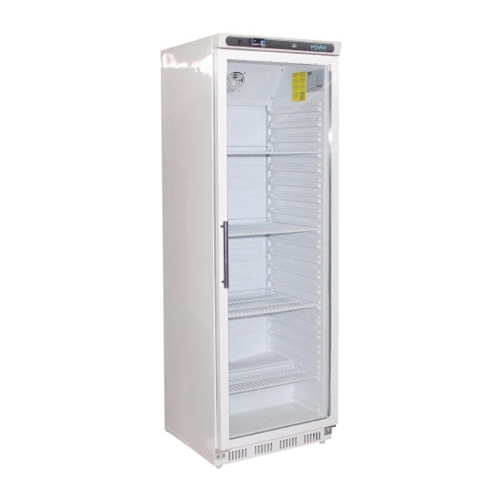 Polar CZ786 400ltr Upright Display Fridge White