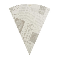 Disposable Newspaper Print Chip Cones (Pack of 1000)