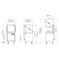 Classeq CP500 High Volume Pass Through Dishwasher/Glasswasher
