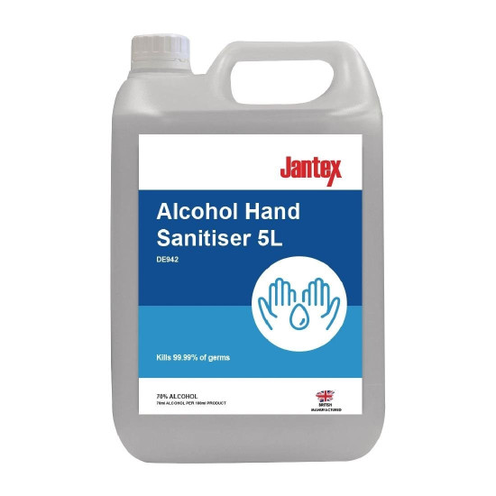 Jantex DE942 Alcohol Based Hand Sanitiser 5ltr