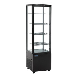Polar CX573 235ltr Black Glass Display Fridge