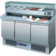 Prodis EC-3PIZZA Low Energy 3 Door Granite Top Pizza Prep Counter
