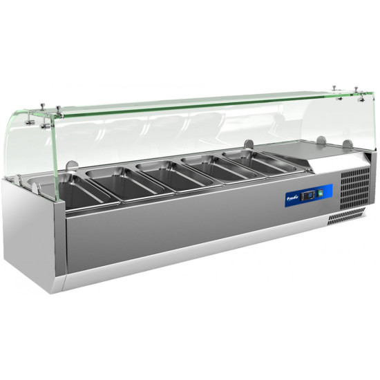 Prodis EC-T12G 4 x 1/3GN Refrigerated Preparation Top with Glass Canopy