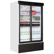 Tefcold FS1202S 895 Litre Double Glass Door Upright Merchandiser
