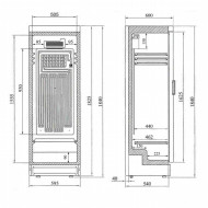 Tefcold FS1380 372 Litre Single Glass Door Upright Display Fridge