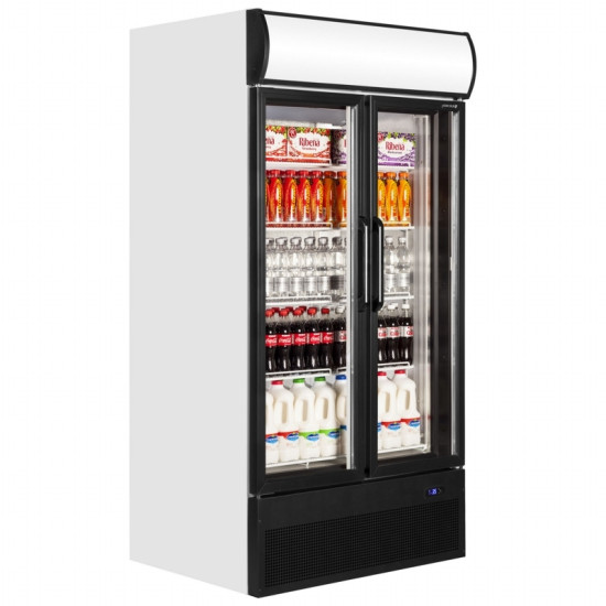 Tefcold FSC1000S Double Sliding Glass Door Upright Merchandiser