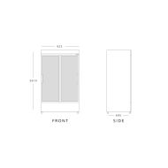 Blizzard GD630SL Double Sliding Door Display Chiller 