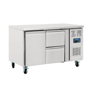 Polar GD873 Double Drawer Fridge Counter 282ltrs
