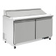 Polar GD883 Wide Double Door Stainless Steel Prep Counter Fridge