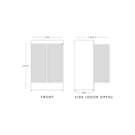 Blizzard GD900 Double Hinged Door Display Chiller
