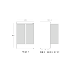 Blizzard GD900 Double Hinged Door Display Chiller