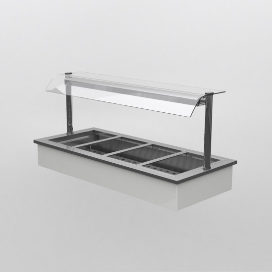 Counterline Integrale IHBM5-GO 1.9m 5 Pan Heated Display Bain Marie