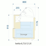 ISA Isetta 4LX 4 Pan Ice Cream Display Freezer