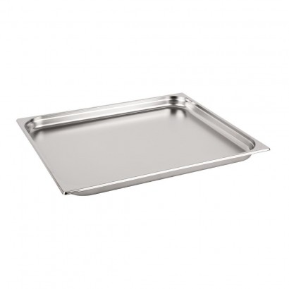 Vogue Stainless Steel 2/1 Double Full Size 40mm Deep Gastronorm Pan