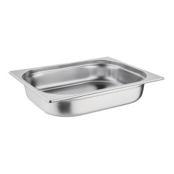 Vogue Stainless Steel 1/2 One Half Size 65mm Deep Gastonorm Pan