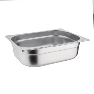 Vogue Stainless Steel 1/2 One Half Size 100mm Deep Gastonorm Pan