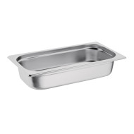 Vogue Stainless Steel 1/3 One Third Size 65mm Deep Gastronorm Pan