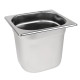 Vogue Stainless Steel 1/6 One Sixth Size 150mm Deep Gastronorm Pan