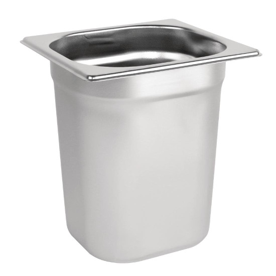 Vogue Stainless Steel 1/6 One Sixth Size 200mm Deep Gastronorm Pan