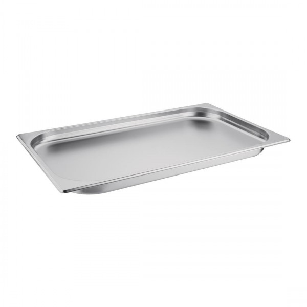 Vogue Stainless Steel 1/1 Full Size 20mm Deep Gastonorm Pan
