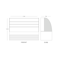 Frost Tech P75/150 1.5m Patisserie Display