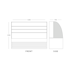 Frost Tech P75/150 1.5m Patisserie Display