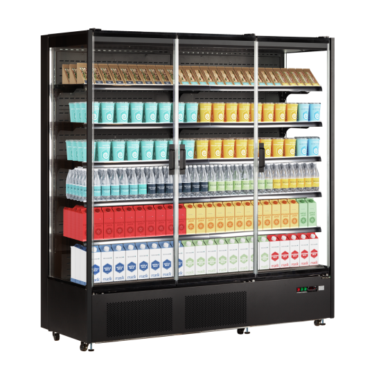 Tefcold PC1870B 1.9m Multdeck Display Fridge with Glass Doors