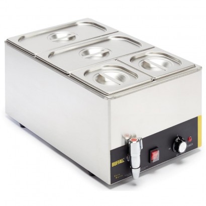 Buffalo S047 Wet Heat Bain Marie with Tap (With Pans)