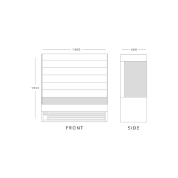 Frost Tech SD60-180 1.8m Slimline Stainless Steel Multideck