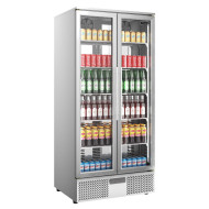 Sterling Pro SP220STS Double Door Stainless Steel Upright Bottle Cooler