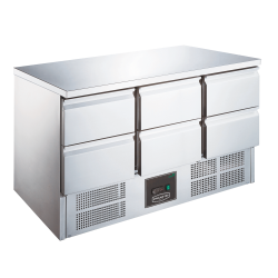 Sterling Pro SPU303-6D Stainless Steel 6 Drawer Commercial Fridge Counter
