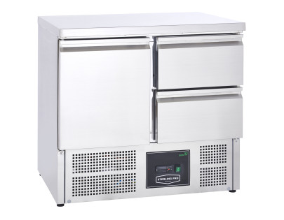 Sterling Pro SPU201-2D Fridge Counter with 1 Door and 2 Drawers