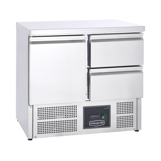 Sterling Pro SPU201-2D Fridge Counter with 1 Door and 2 Drawers