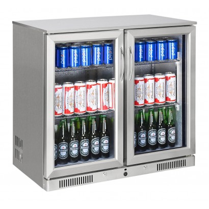 Sterling Pro SP2HC Stainless Steel Double Hinged Door Bottle Cooler