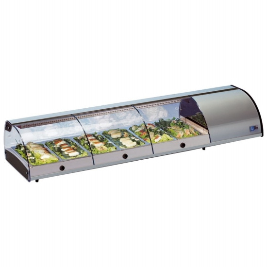 Tecfrigo SUSHI 8 SS 1.8m Self Serve Refrigerated Topping Shelf