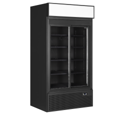 FSC1000S BLACK Glass Door Merchandiser