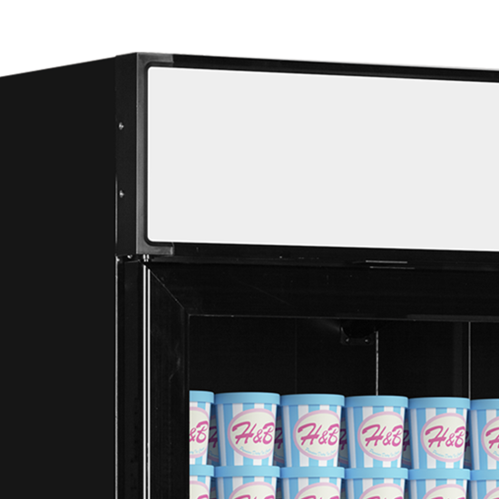 LGF7500 Black Glass Door Display Freezer