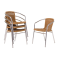 Bolero Aluminium & Wicker Chair (Pack of 4)