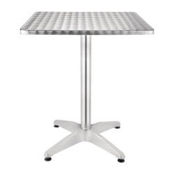 Bolero U427 Square Bistro Table Stainless Steel 
