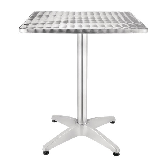 Bolero U427 Square Bistro Table Stainless Steel 