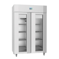 Polar UA043 Heavy Duty 1400ltr Glass Door Storage Freezer