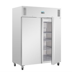 Polar UA053 1300ltr Double Door Stainless Steel Upright Freezer
