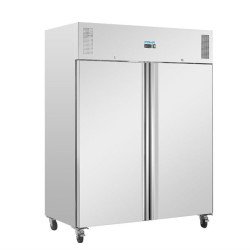 Polar UA053 1300ltr Double Door Stainless Steel Upright Freezer