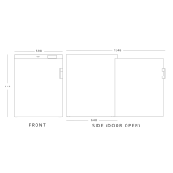 Blizzard UCF140WH Under Counter Freezer White 