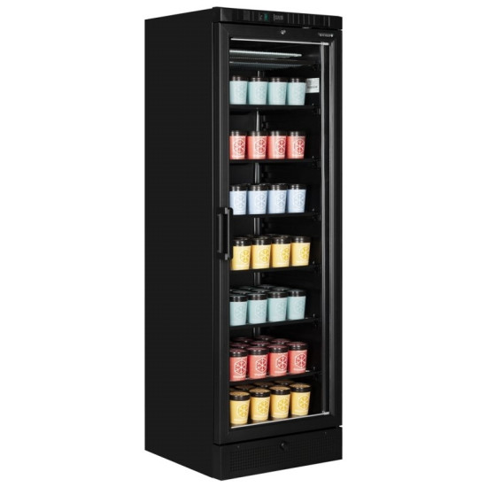 Tefcold UFSC371G Black Single Door Display Freezer