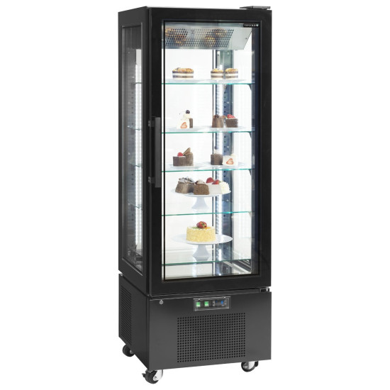 Tefcold UPD400C Black Glass Display Fridge