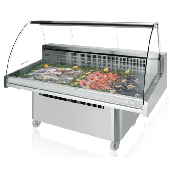 Infrico VML1800 1.9m Curved Glass Fish Display Fridge
